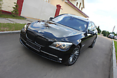 Оклейка в черный глянец молдингов BMW 7 f01