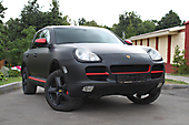 Оклейка в черный мат Porsche Cayenne